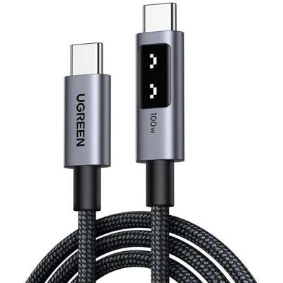 USB-C-kabel - UGREEN - USB-C naar USB-C PD 100W datakabel - Gevlochten nylon - 2 m - Zwart