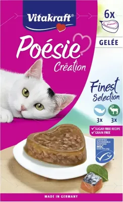 Vitakraft Poésie Création in gelei natvoer kat multipack (6 x 85 g) 8 verpakkingen