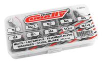 Team Corally - Lock nut - Washer set M2-M2.5-M3-M4 - Zwart (320 pcs) - thumbnail