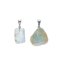 Ruwe Edelsteen Hanger Blauwe Topaas - 2 cm - thumbnail