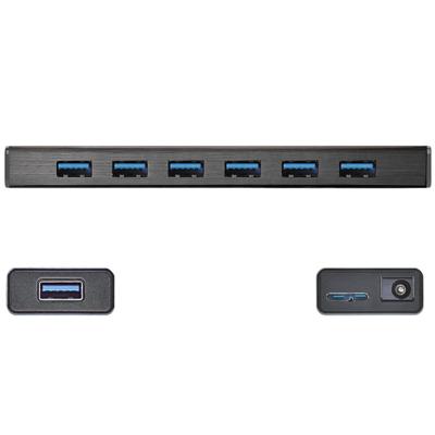 J5CREATE JUH377 Hub USB 3.0 7-Port MAC/PC J5 CREATE JUH377, USB 3.0 (3.1 GEN 1) MICRO-B, USB 3.0 (3.1 GEN 1) TYPE-A, 5000 MBIT/S, zwart, aluminium, 0,9 M
