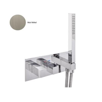 Inbouw Douchekraan Sanimex Giulini Thermostatisch 1-Uitgang Vierkant Incl. Handdouche En BOX Inbouwdeel Mat Nikkel Inbouw Douchekraan Sanimex Giulini Thermostatisch 1-Uitgang Vierkant Incl. Handdouche En BOX Inbouwdeel Mat Nikkel