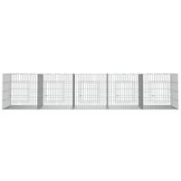 VidaXL Konijnenkooi met 5 panelen 273x79x54 cm gegalvaniseerd ijzer - thumbnail