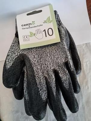 Centi Tuinhandschoenen Profi klasse CAT-2 met maximale bescherming voor Heren zwart Centi Tuinhandschoenen Profi klasse CAT-2 met maximale bescherming voor Heren zwart