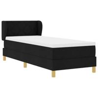 Boxspringbed met matras stof zwart 80x200 cm - thumbnail