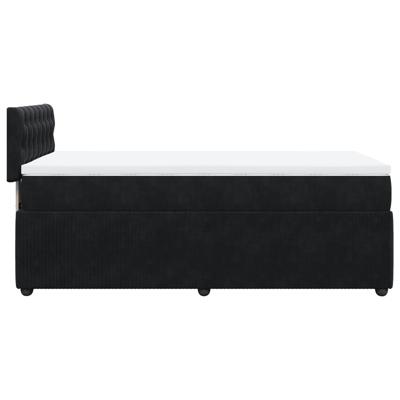 Boxspring met matras fluweel zwart 140x190 cm