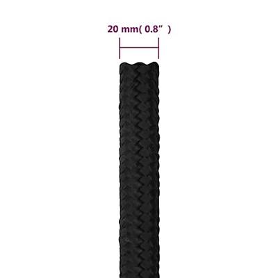 Boottouw 20 mm 50 m polypropeen zwart