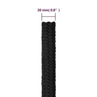 Boottouw 20 mm 50 m polypropeen zwart - thumbnail