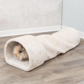 Trixie speeltunnel konijn / cavia pluche beige