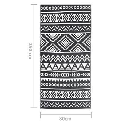 Buitenkleed ARAKIL 80x150 cm polypropeen zwart Buitenkleed ARAKIL 80x150 cm polypropeen zwart