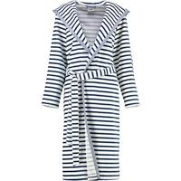 Cawö Cawö Dames Badjas met Capuchon 6596 Navy 40 - thumbnail