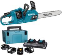 Makita DUC355PT4J Accu Kettingzaag 35cm 2x18V 5.0Ah met Mbox - thumbnail