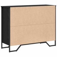 Dressoir Zwart Eiken 97 x 32.5 x 74.5 cm Bewerkt hout - thumbnail