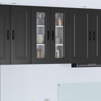 Keukenkast met opslag Kalmar Zwart 60 x 31 x 80 cm Bewerkt hout - thumbnail