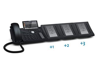 Snom D3 uitbreidingsmodule voor D3xx telefoons, hoge resolutie display met achtergrondverlichting, 18 programmeerbare zelf-labeling en LED-knoppen, plug and play, USB, Zwart, 00004327