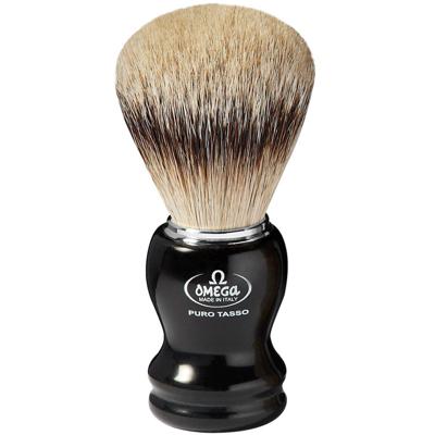 Omega scheerkwast 100% super badger resin handvat 11cm
