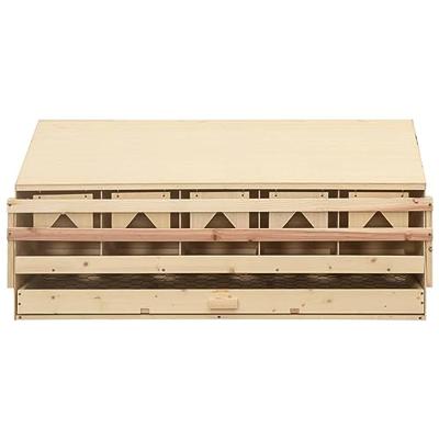 VidaXL Kippenlegkast 5 compartimenten 117x33x54 cm massief grenenhout
