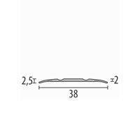 Dilatatieprofiel zelfklevend 37 mm alu brons - 100 cm - thumbnail