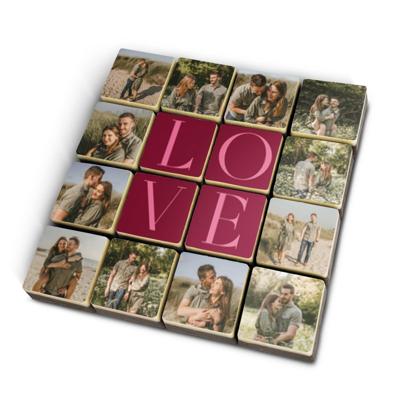Foto op chocolade blokjes