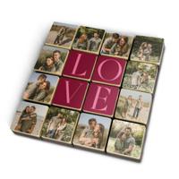 Foto op chocolade blokjes - thumbnail
