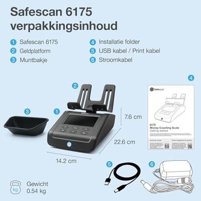 Safescan geldtelweegschaal 6175