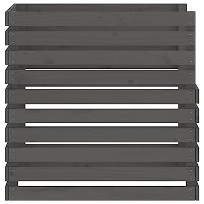 VidaXL Compostbak 80x80x78 cm massief grenenhout grijs