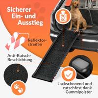 Hondenhelling auto Zwart 156x40x16cm opvouwbaar - thumbnail