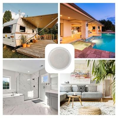 Set van twee waterbestendige konische 5 inch luidsprekers met rooster 80w / 8 ohm (1 paar) Velleman - Velleman