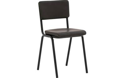 Goossens Eetkamerstoel Chaplin groen leer leuning, urban industrieel Goossens Eetkamerstoel Chaplin groen leer leuning, urban industrieel