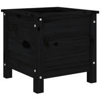 VidaXL Plantenbak 40x40x39 cm massief grenenhout zwart - thumbnail
