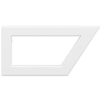 Wandbeugels voor wasbak 2 st trapezium staal wit - thumbnail