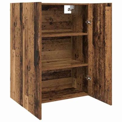 Wandkast Wandgemonteerd Oudhout 69,5 x 34 x 90 cm Bewerkt hout