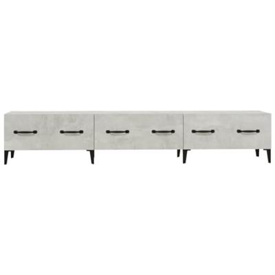 Tv-meubel 150x34,5x30 cm bewerkt hout betongrijs
