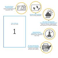 Herma 4698 Folie-etiketten 210 x 297 mm Polyester folie Wit 25 stuk(s) Permanent hechtend Laser (kleur), Laser (zwart/wit), Kopiëren (kleur), Kopiëren - thumbnail