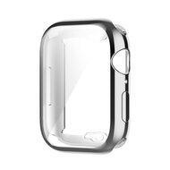 Siliconen case (volledig beschermd) 45mm - Zilver - Geschikt voor Apple watch 45mm - thumbnail