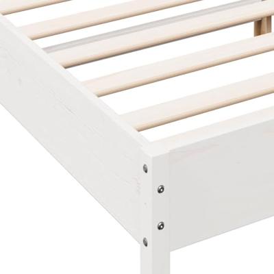 Bedframe met hoofdbord massief grenenhout wit 140x190 cm Bedframe met hoofdbord massief grenenhout wit 140x190 cm