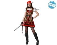Kostuums voor Volwassenen Rood Piraat Vrouw Maat XS/S - thumbnail