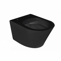 Wiesbaden Wandcloset Vesta Rimless 52 cm Mat Zwart - thumbnail