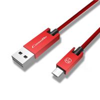 CaseMe 1 2 m 5V 2.1a doek weven 3D aluminiumlegering USB naar Micro USB-Sync opladen kabel voor Galaxy HTC Google LG Sony Huawei Xiaomi Lenovo - thumbnail