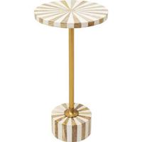 Kare Bijzettafel Domero Cirque Gold White Ø25cm - thumbnail