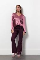 Studio Anneloes Madison Satin Top 13368 T-shirt Lange Mouw 4500 Vintage Berry - thumbnail
