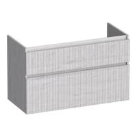 Brauer Delight Wavy - Onderkast - 100 cm - met 2 Softclose Lades Greeploos en 1 Sifon Uitsparing - Forest Seashell - thumbnail