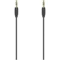 Hama Audiokabel, 3,5mm jack - 3,5mm jack, stereo, verguld, ultradun, 1,5 m Mini jack kabel Zwart - thumbnail