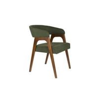 Dutchbone Eetkamerstoel 'Adamello' Essenfineer en stof, kleur Groen - thumbnail