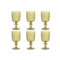 Set van bekers Home ESPRIT Groen Kristal 265 ml (6 Stuks) - thumbnail