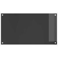 VidaXL Keuken spatscherm donkergrijs 90 x 50 cm gehard glas - thumbnail