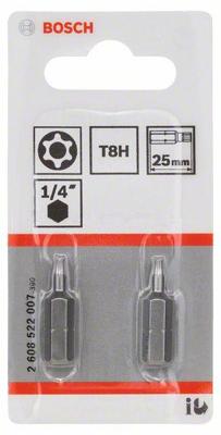 Bosch Accessories 2608522007 2608522007 T-bit TR 8 Extra hard C 6.3 2 stuk(s) Bosch Accessories 2608522007 2608522007 T-bit TR 8 Extra hard C 6.3 2 stuk(s)