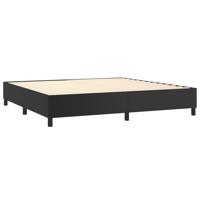 Boxspring met matras kunstleer zwart 200x200 cm - thumbnail