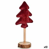 Kerstboom Polyester Kastanjebruin Hout 9,5 x 32 x 13 cm (12 Stuks) - thumbnail