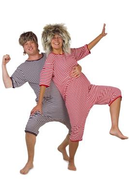 Dorus badpak rood/wit lange mouw